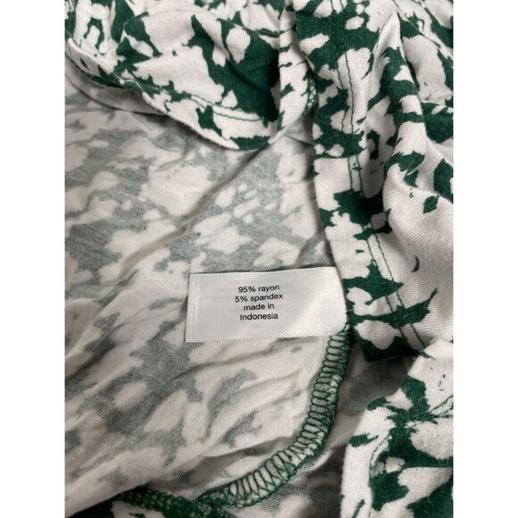 Lane Bryant Womens 14/16 Green & White Patterned Top - Picture 5 of 5